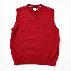 Vintage Tommy Hilfiger Sweater Vest Mens M Red V Neck Preppy Golf 90s